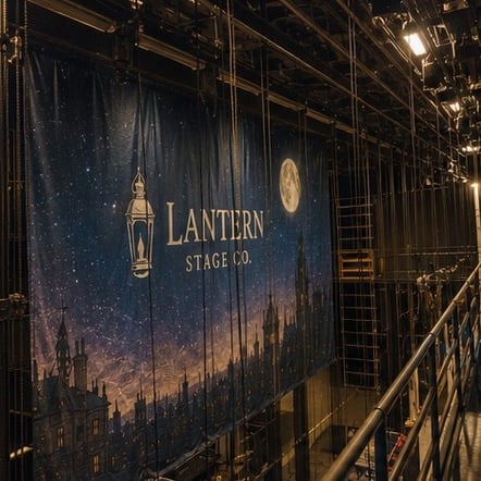 Custom printed stage scrims in bulk