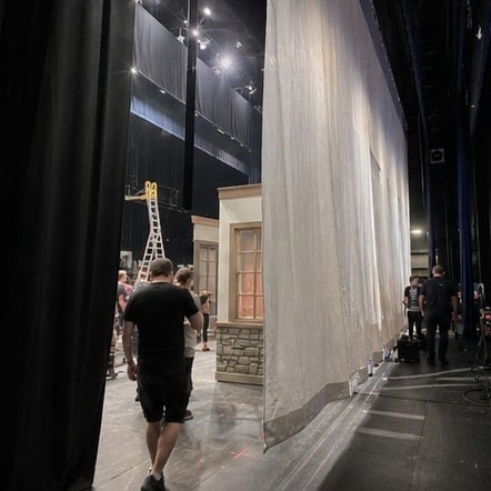 Customized stage scrims for regional and community theater
