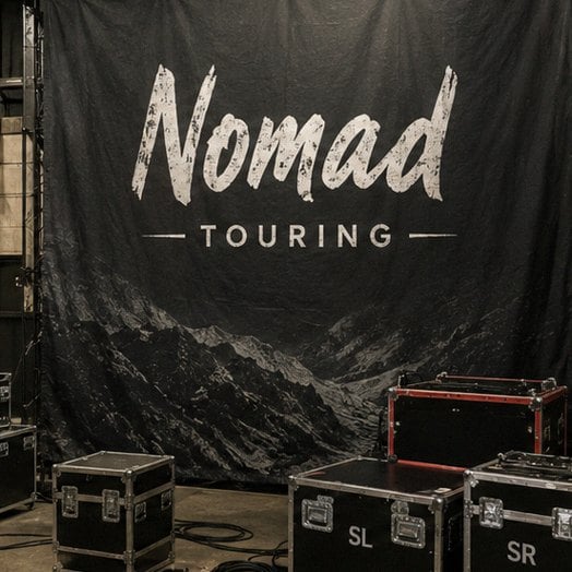 Personalized stage scrims — customer photo
