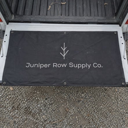 Black Void Drape with custom branding