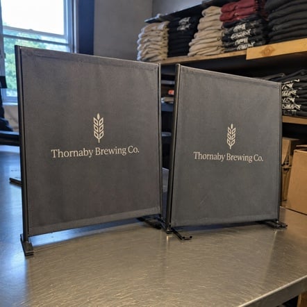 Poly Stretch Scrim with custom branding
