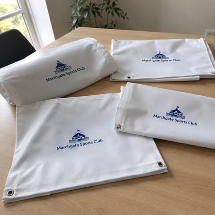 Sharkstooth Scrim with custom branding